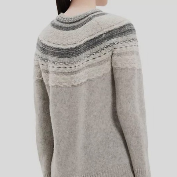 Theory gray Fair Isle wool sweater - Medium - Picture 3 of 5